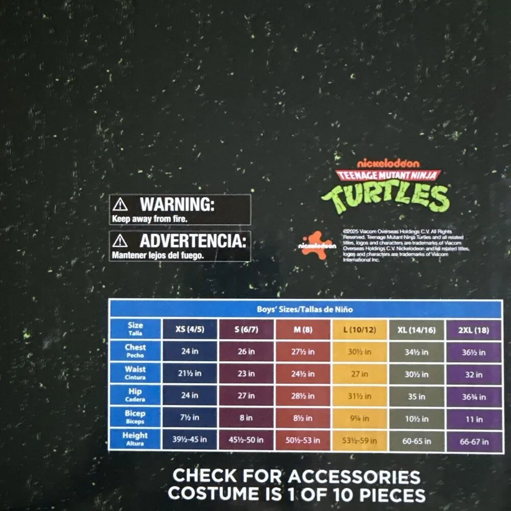 2 New Teenage Mutant Ninja Turtles Costumes  Leo Raph Mic Don Small & Med - Picture 8 of 14